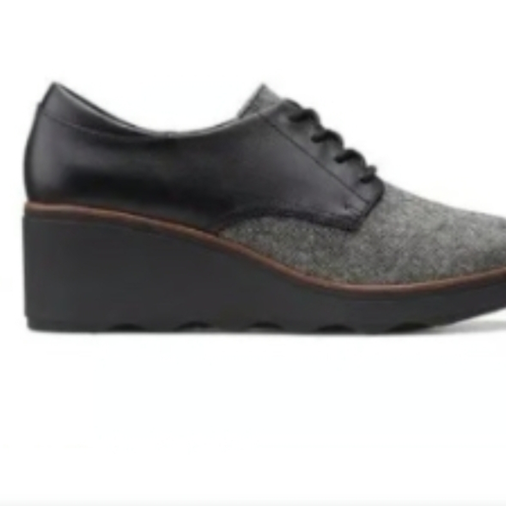 Stylish Black and Gray Women's Wedge Shoes